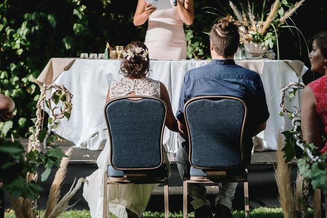 Novios en ceremonia