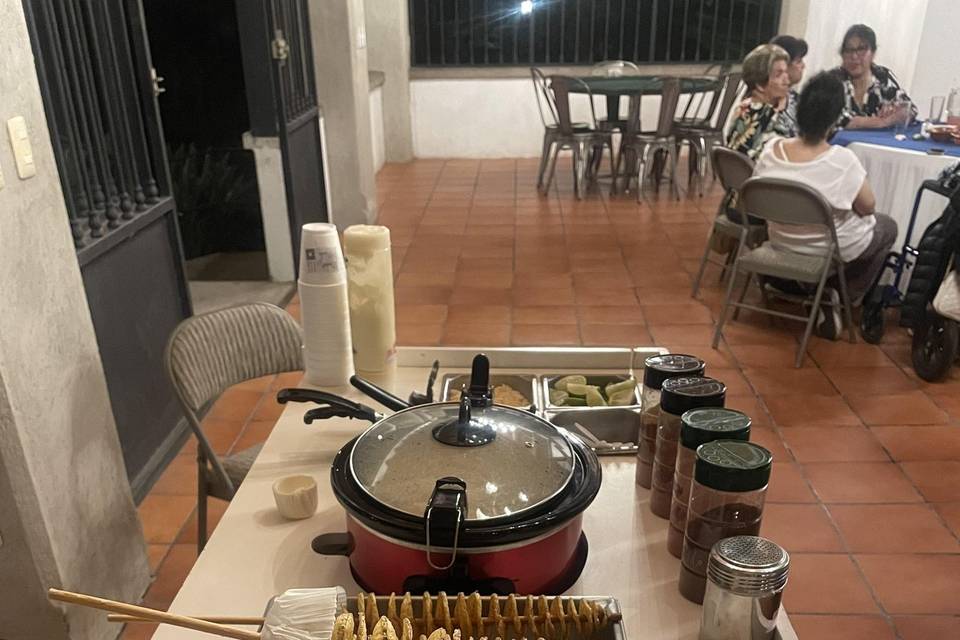 Barra de esquites y espiropapa