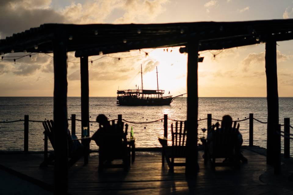 Atardecer muelle