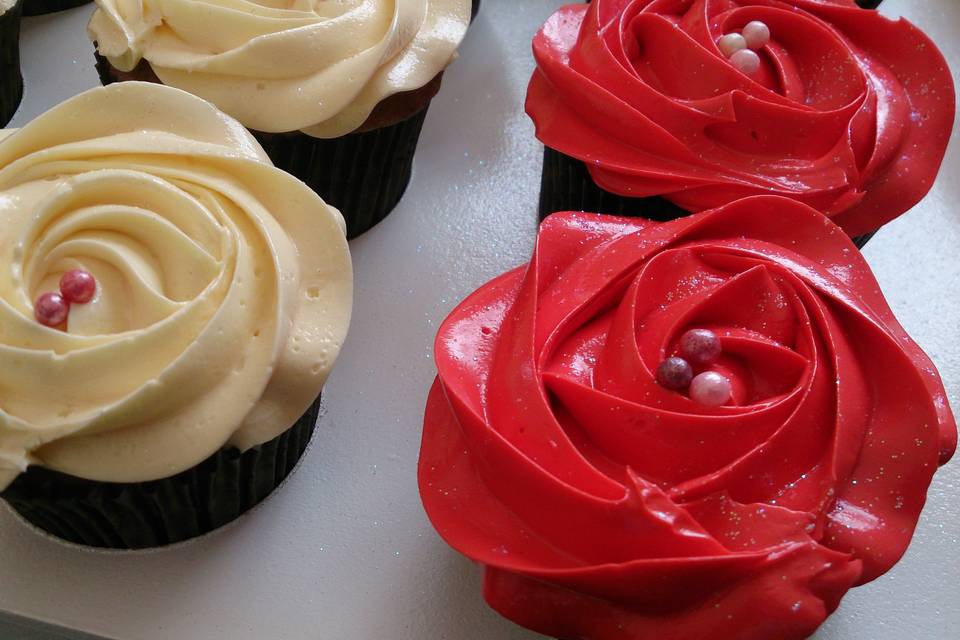 Cupcakes de rosas