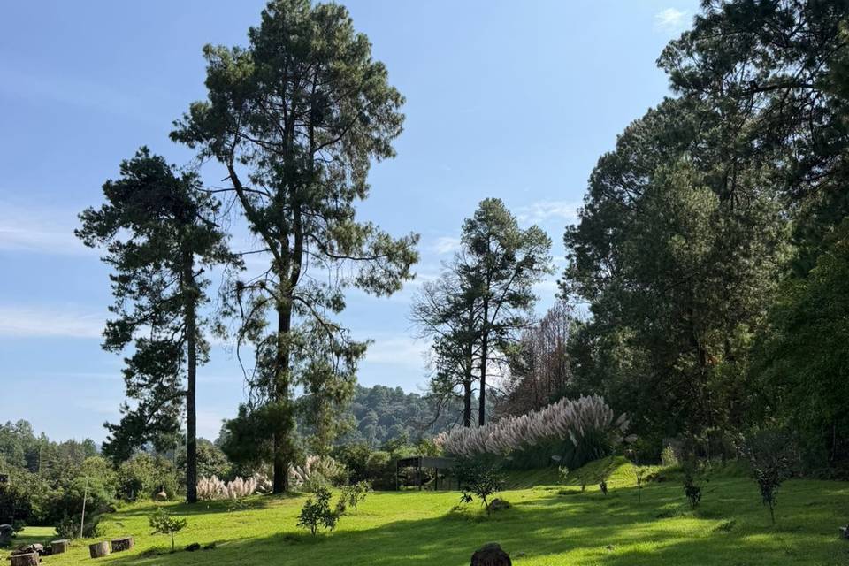 Jardin para bodas en valle