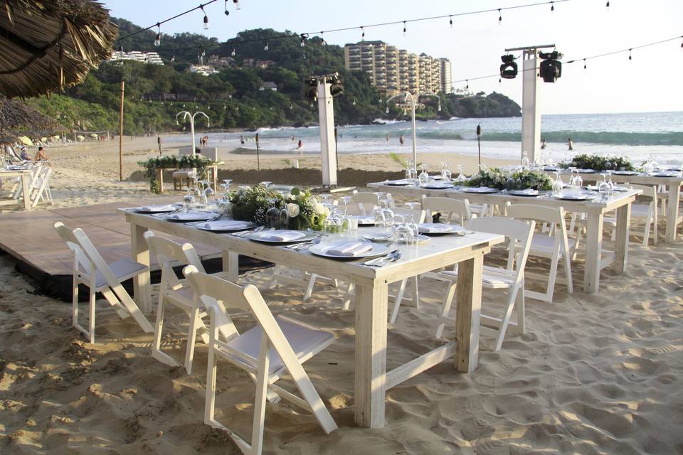 Banquete en playa
