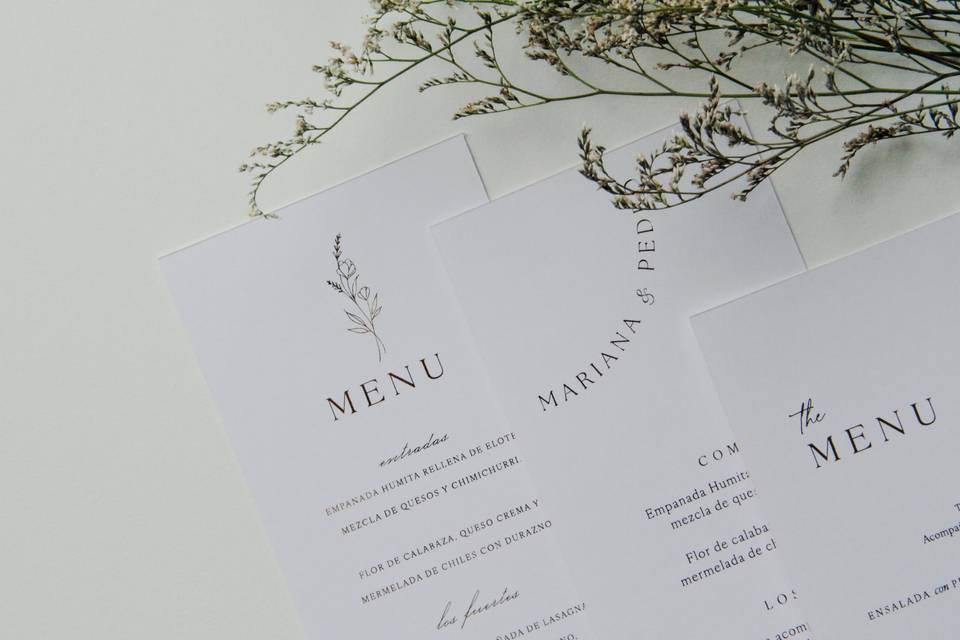 Farbello menu bodas