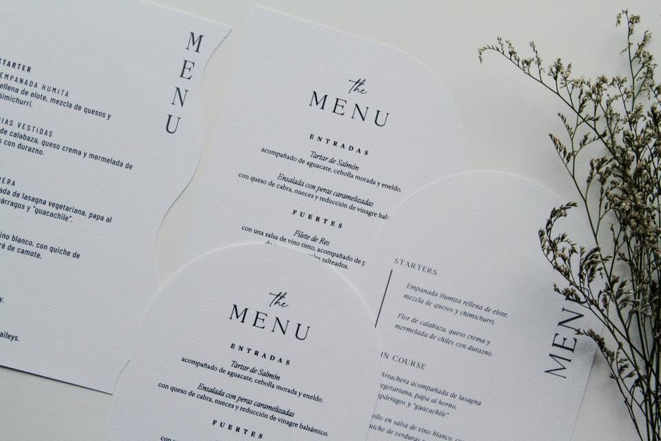 Farbello menu bodas