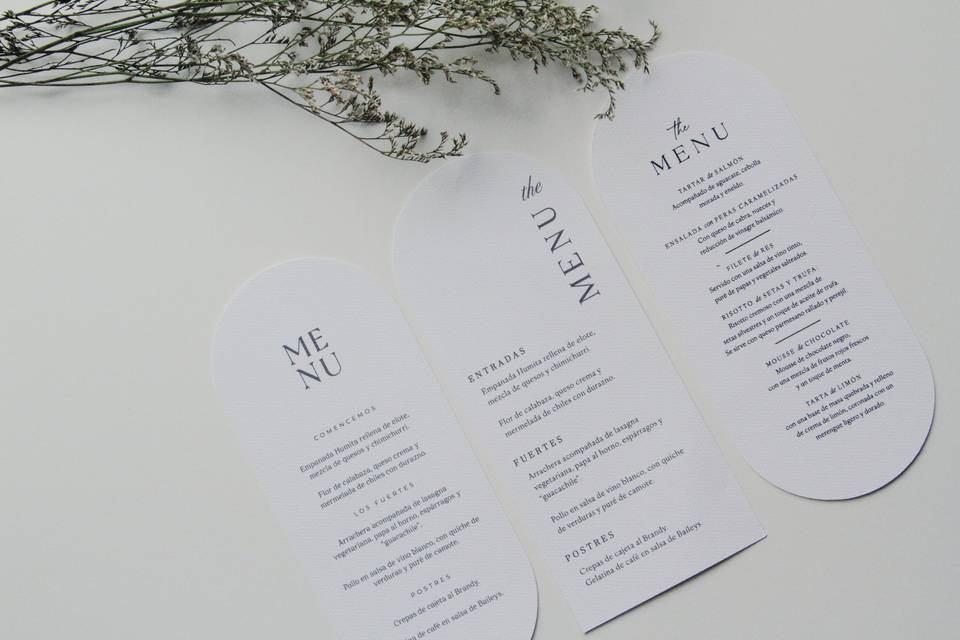 Farbello menu bodas