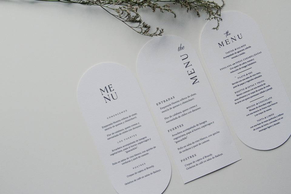 Farbello menu bodas