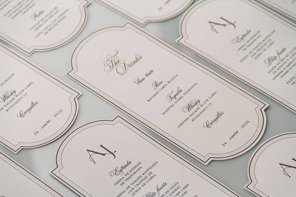 Farbello menu bodas