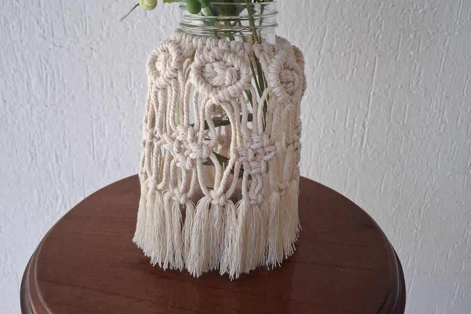 Florero tejido artesanal