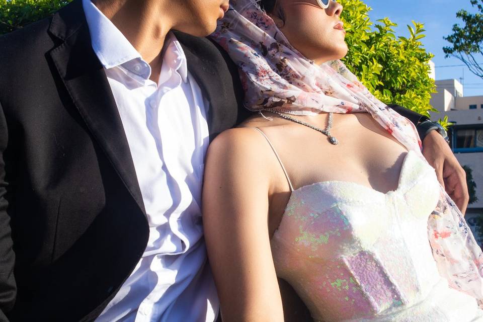 Kim + haza save the date