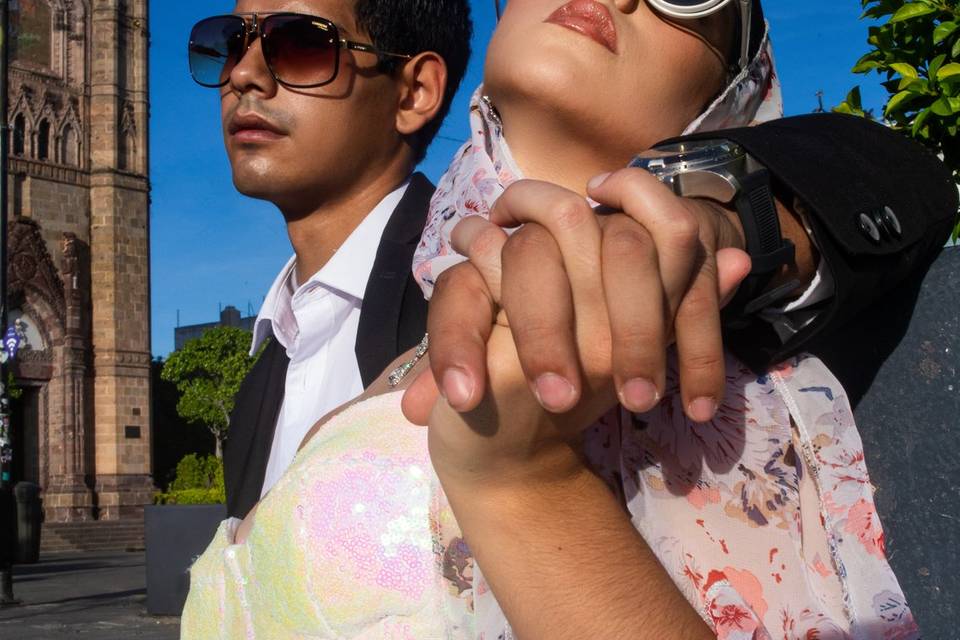 Kim + haza save the date