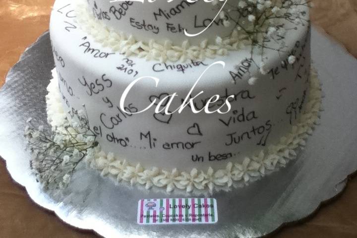 Handwriting cake