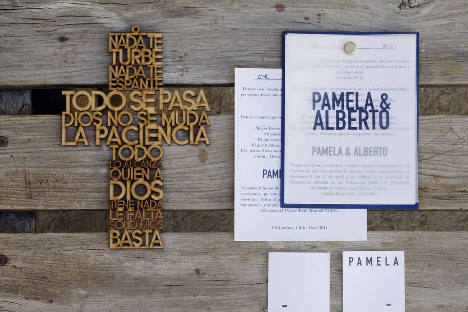 Invitacion de boda p&a