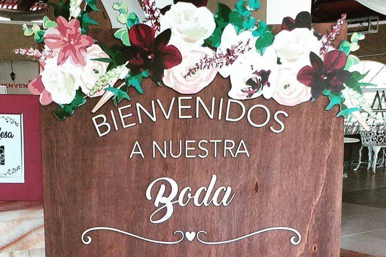 Cartel bienvenida boda