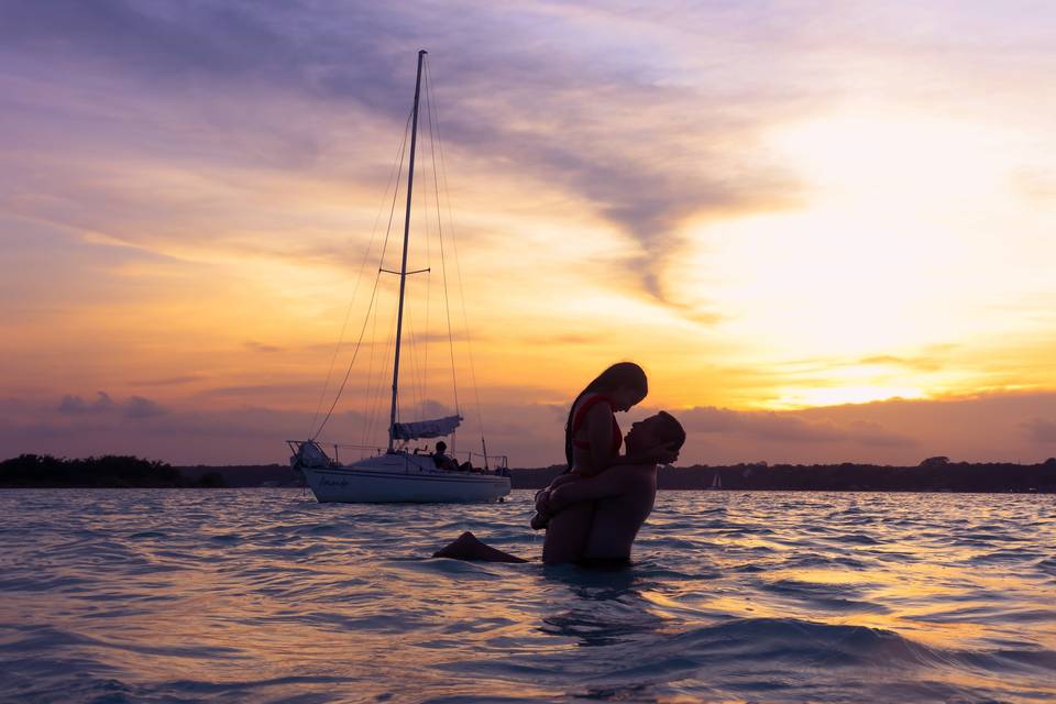 Un atardecer en pareja