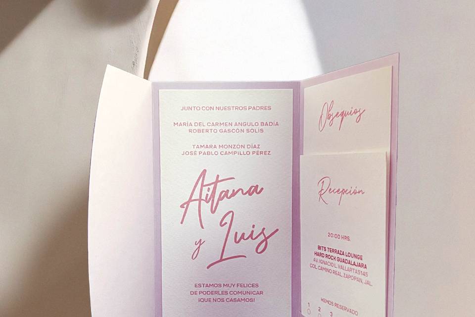 Invitación impresa