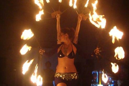 Performance con fuego