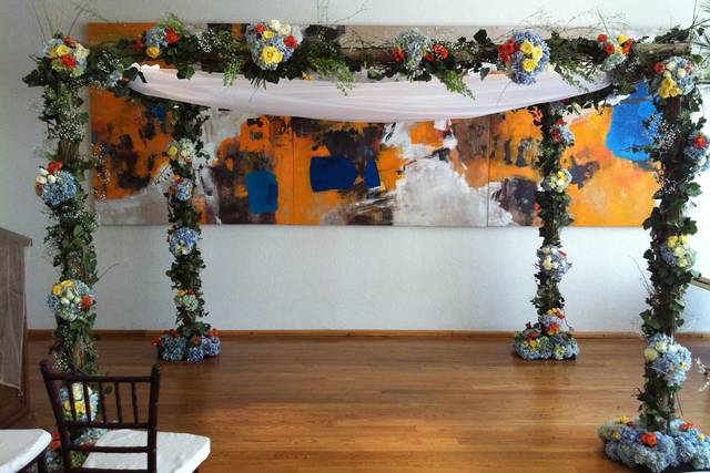 Jupa de hortensias y rosas