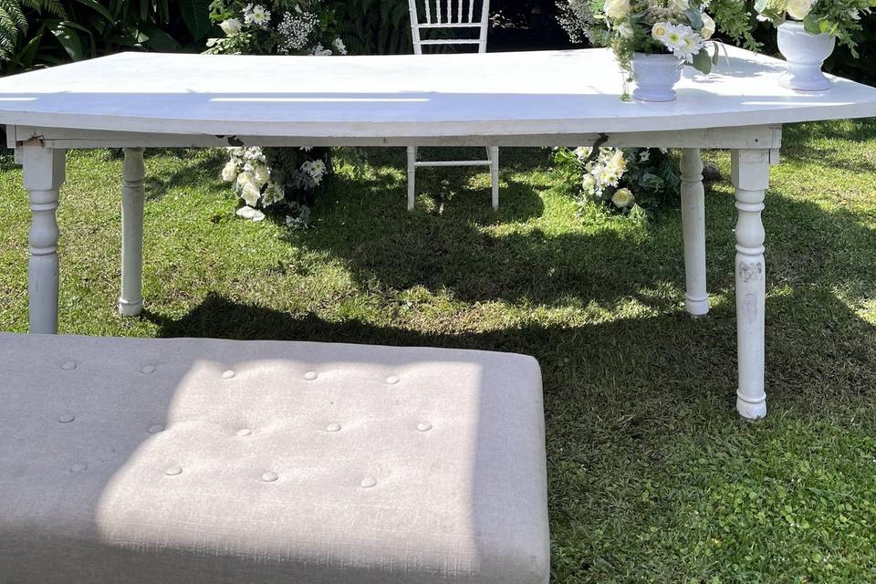 Arco floral  y copas