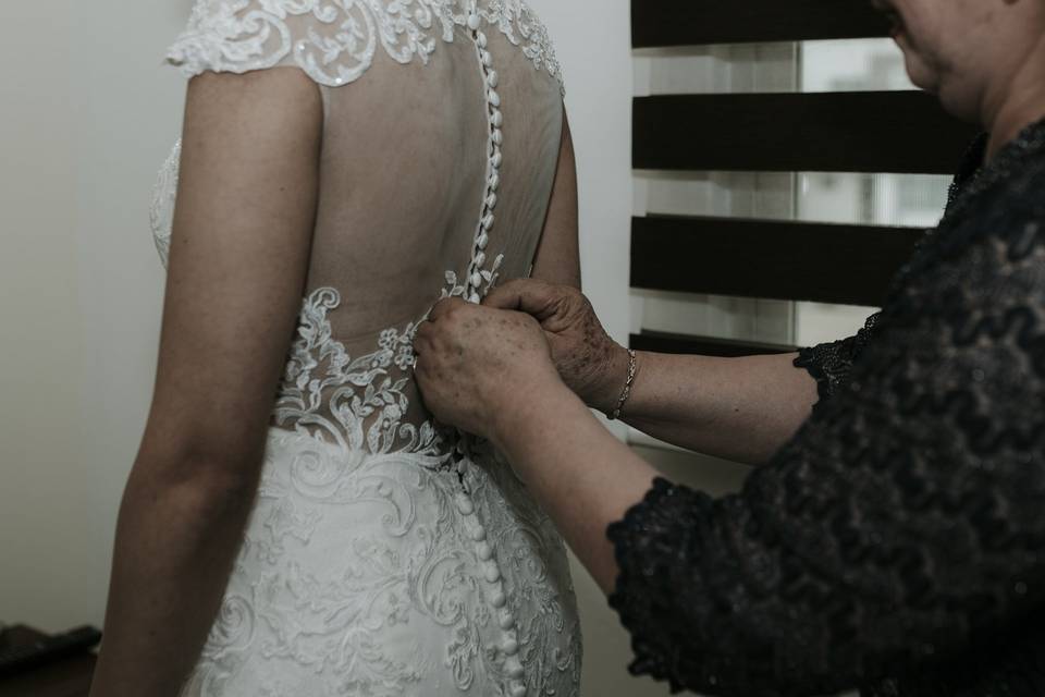 Preparativos de la novia