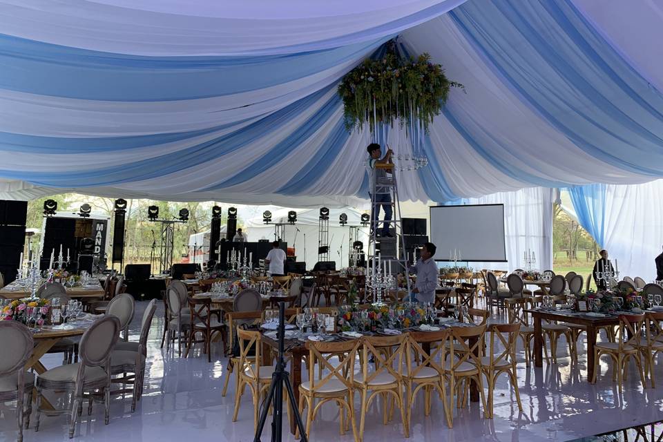 Boda en azules