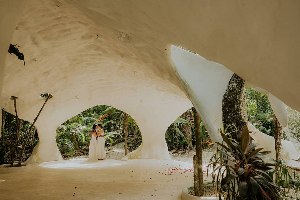 Ceremonia maya Cenote elvira