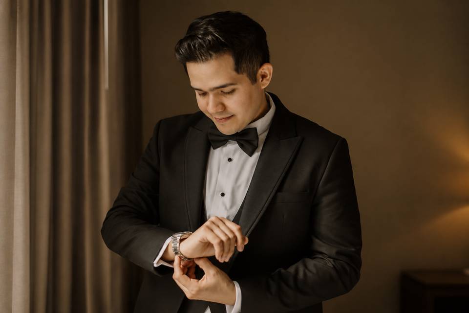 Getting ready del novio