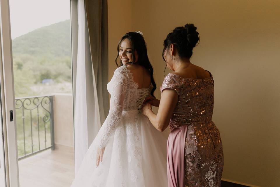 Getting ready de la novia