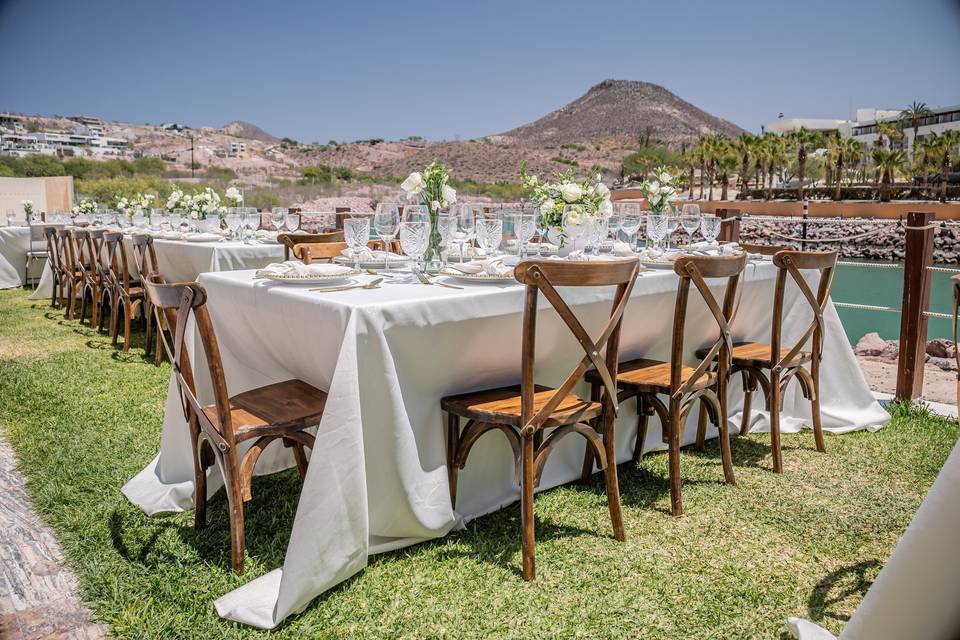 Mesa boda montaña