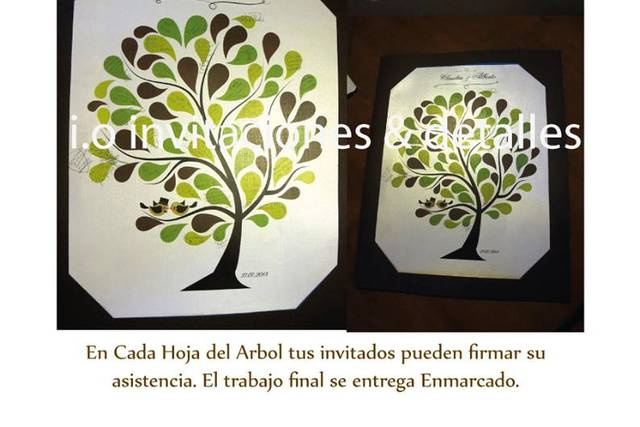 Cuadro de firmas para boda