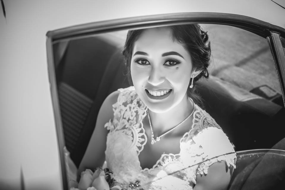 Llegando a la iglesia