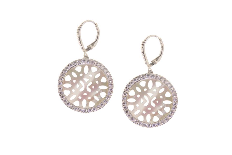 Aretes frost madre perla gris