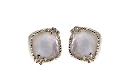 Aretes frost madre perla calada