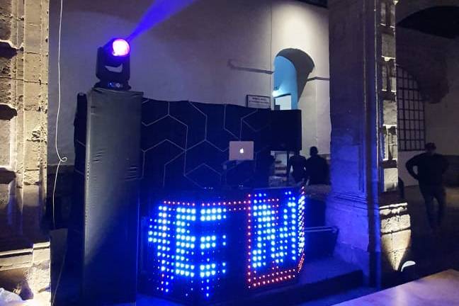 Cabina dj paneles led