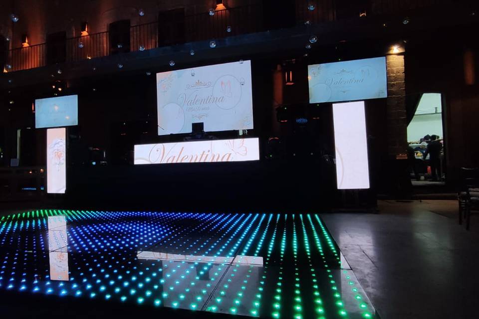 Pista led, distintos tamaños