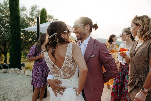Novio palo rosa, boda Francia