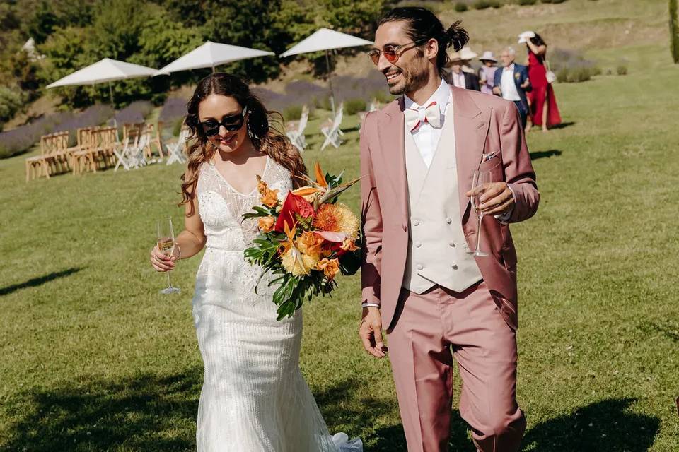 Novio rosa, boda en Francia