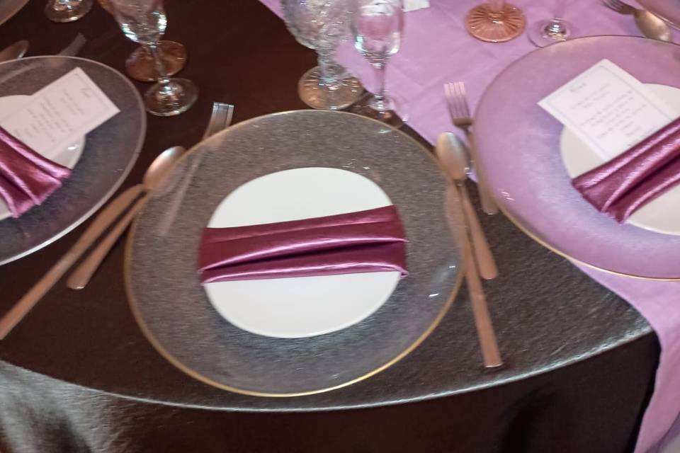 Elegante gris y lila