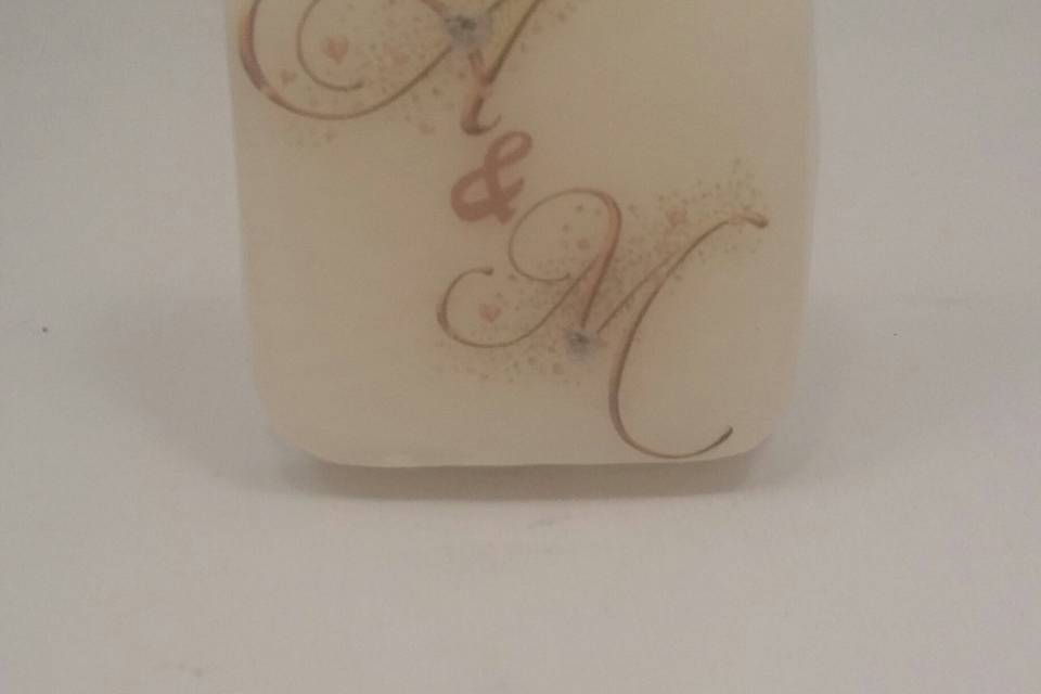 Jabón cuadrado con diseño enca