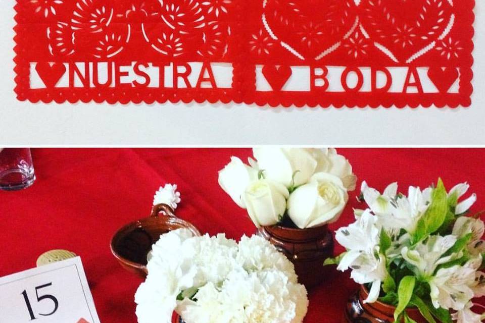 Decoracion de boda mexicana