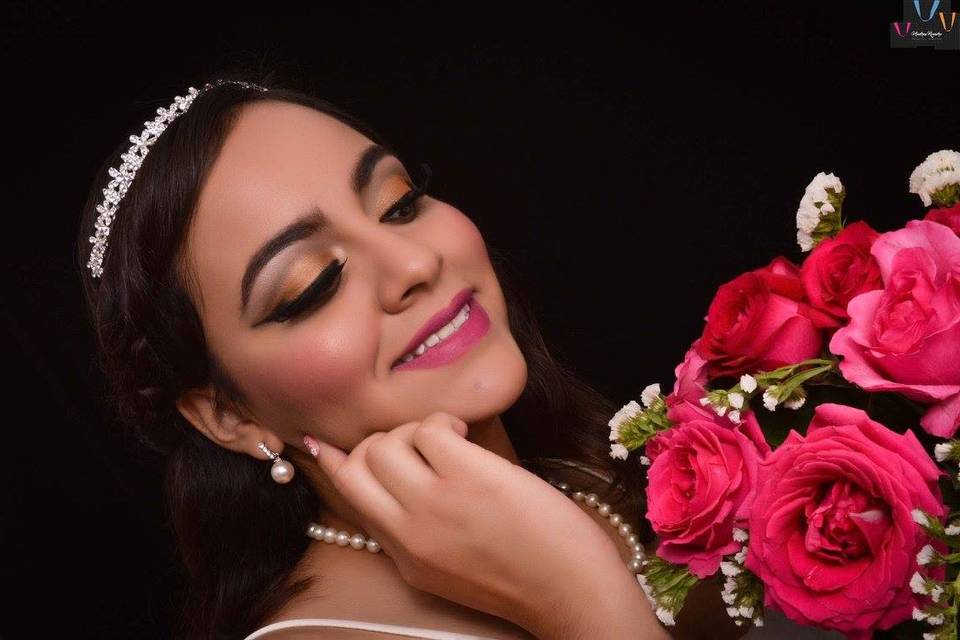 Novia maquillada