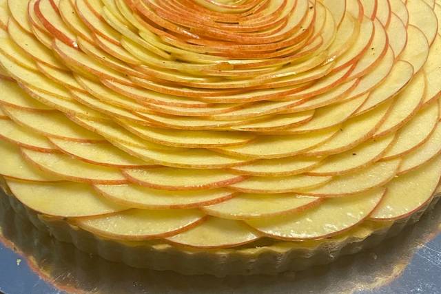 Tarta de manzana con almendra