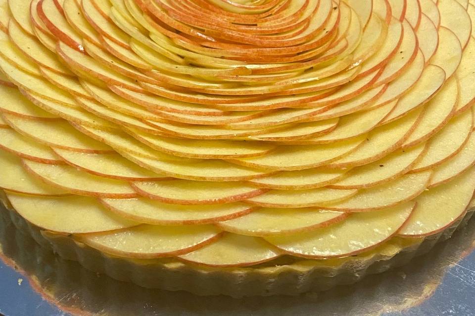 Tarta de manzana con almendra