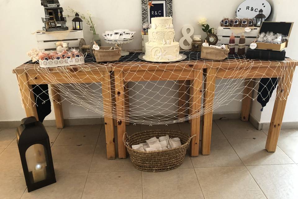 Mesa náutica boda