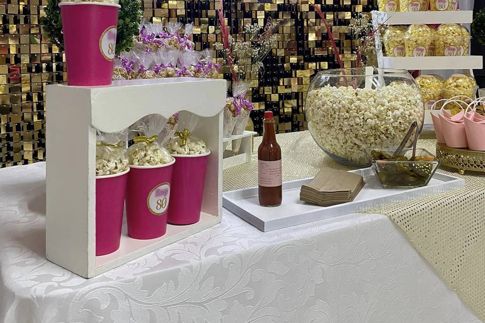 Popcorn bar para 60 personas