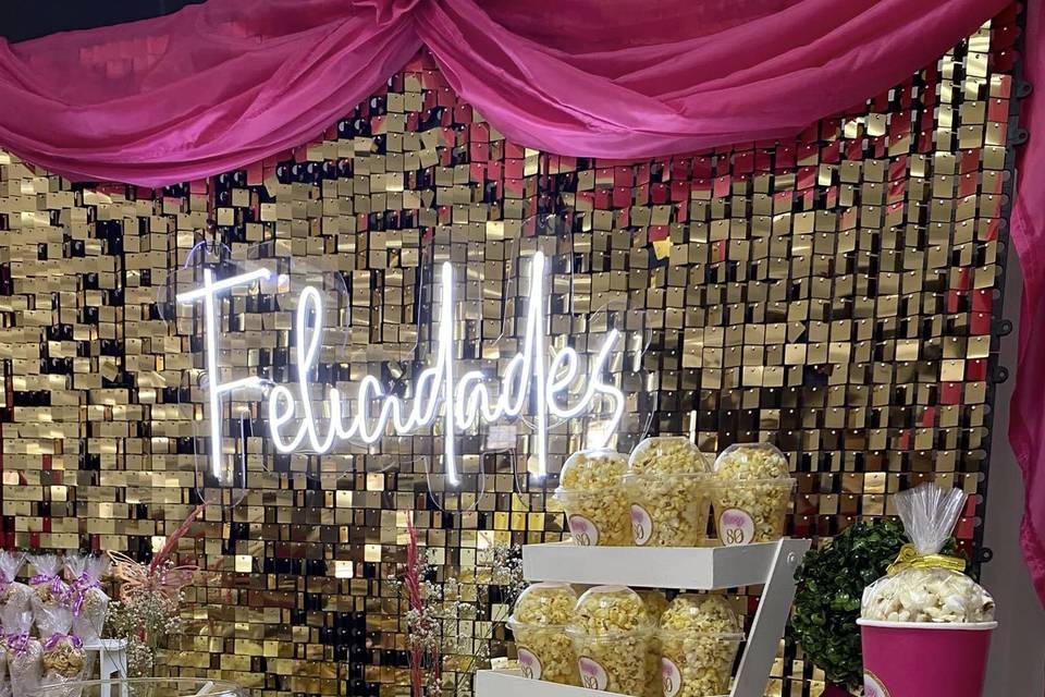 Popcorn bar para 60 personas