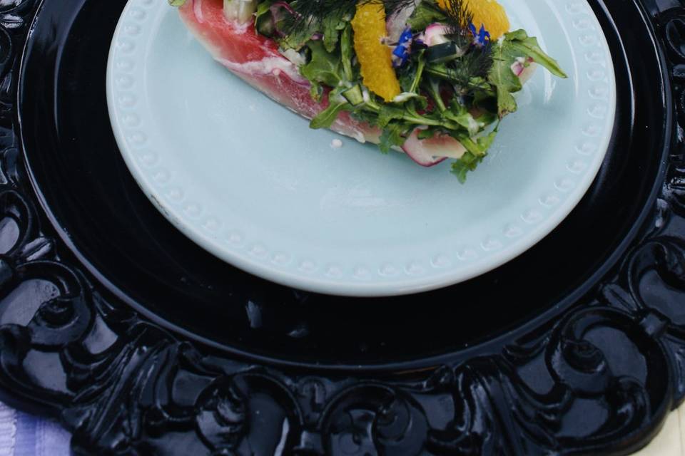 ENSALADA DE SANDIA Y ARUGULA