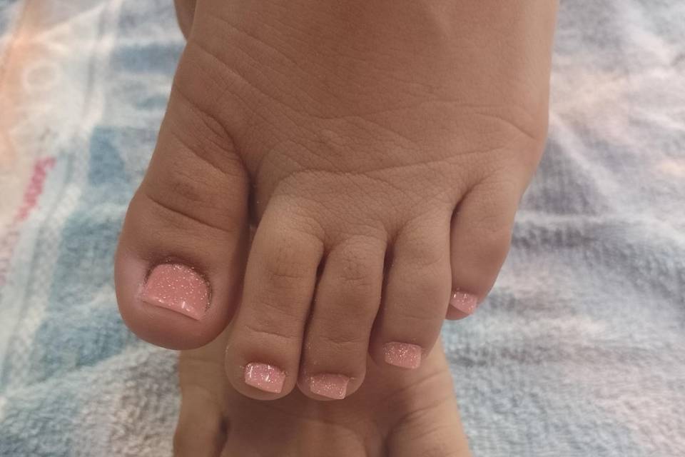 Pedicure con acrílico