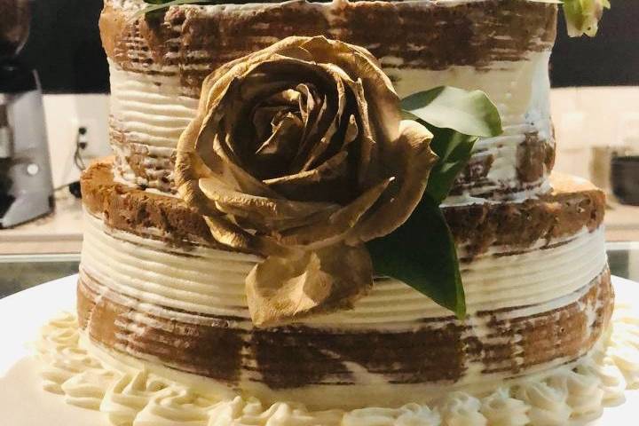 Pastel de bodas naked cake