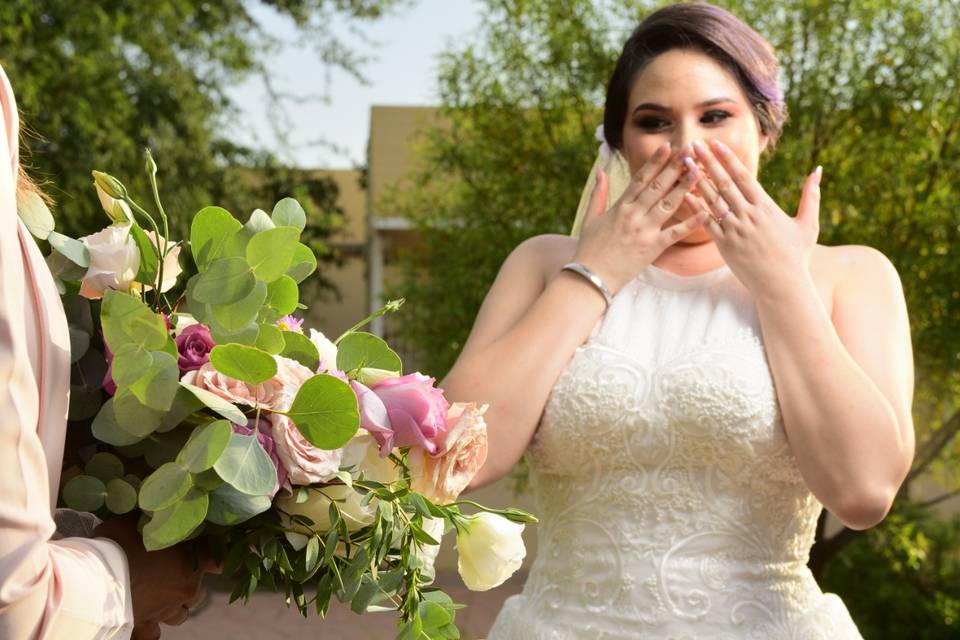 La emocion del bridal bouquet