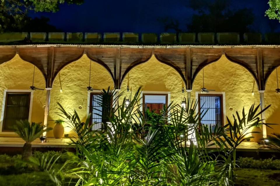 Terraza morisca de noche